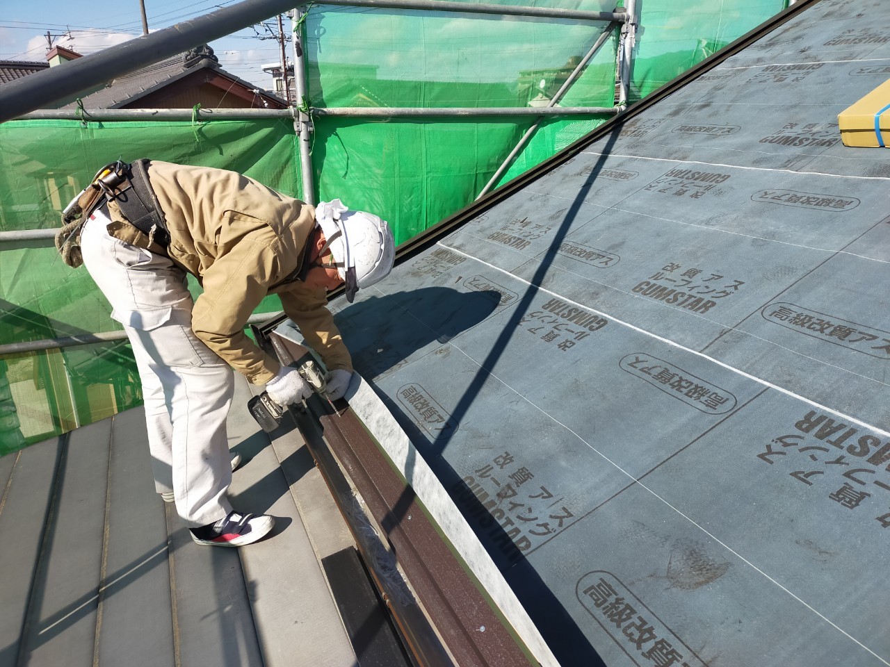 三重県いなべ市　屋根葺き替え工事　３